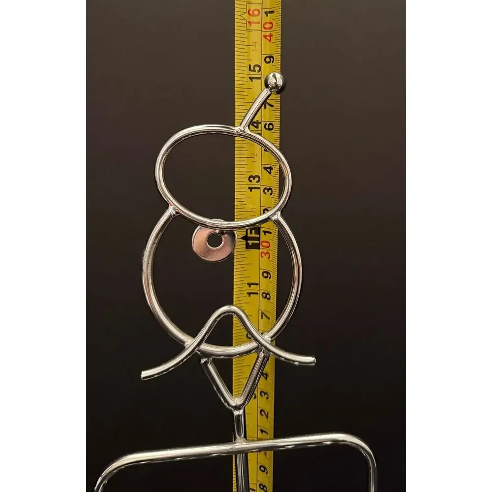 Striking Vintage MCM Kitchen Decor Bistro Chef Wine Bottle Holder Spiral Display